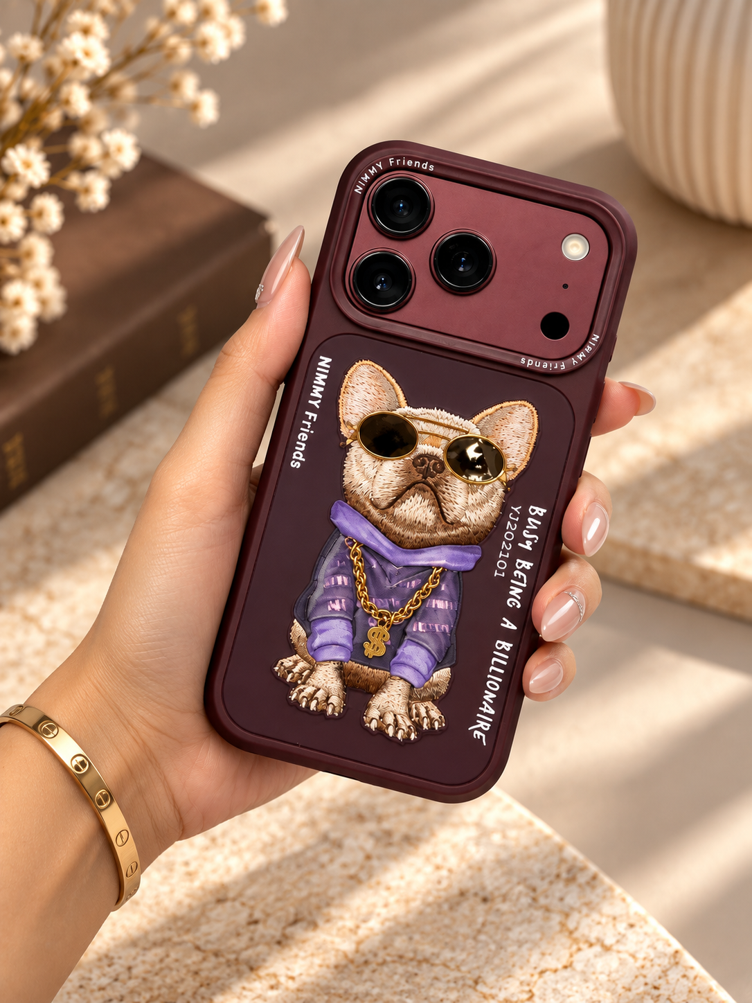 Nimmy Designer Case For iPhone 17 Pro / 18 Pro (Bull Dog) (Code:5096)