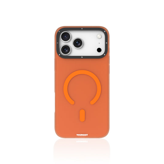 YOUNGKIT Hidden Sand Series Magsafe Case for iPhone 17 Pro Max (Orange)