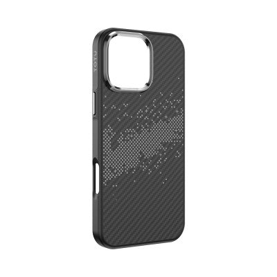 TOTU Matte Finish Carbon Fibre Case for iPhone 16 Pro Max (Natural Titanium)