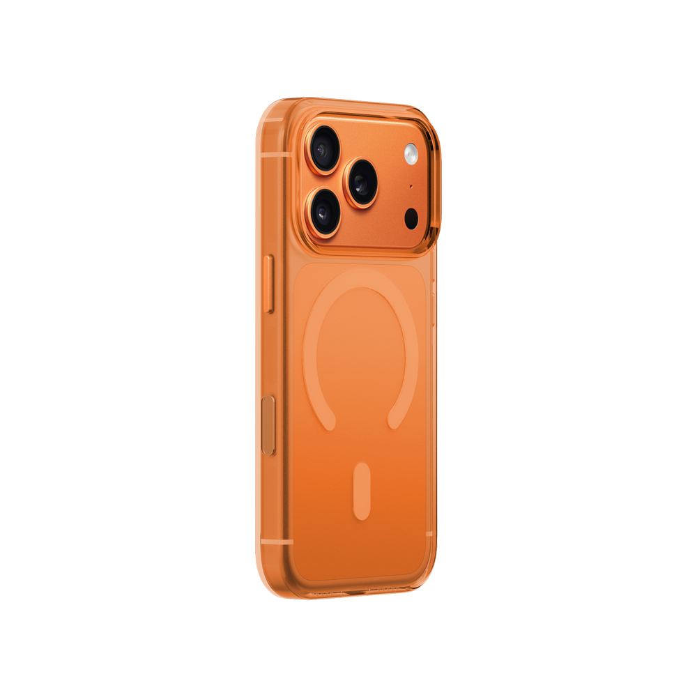 KZDOO Iceguard Transparent Series Magsafe Case for iPhone 17 Pro (Transparent Orange)