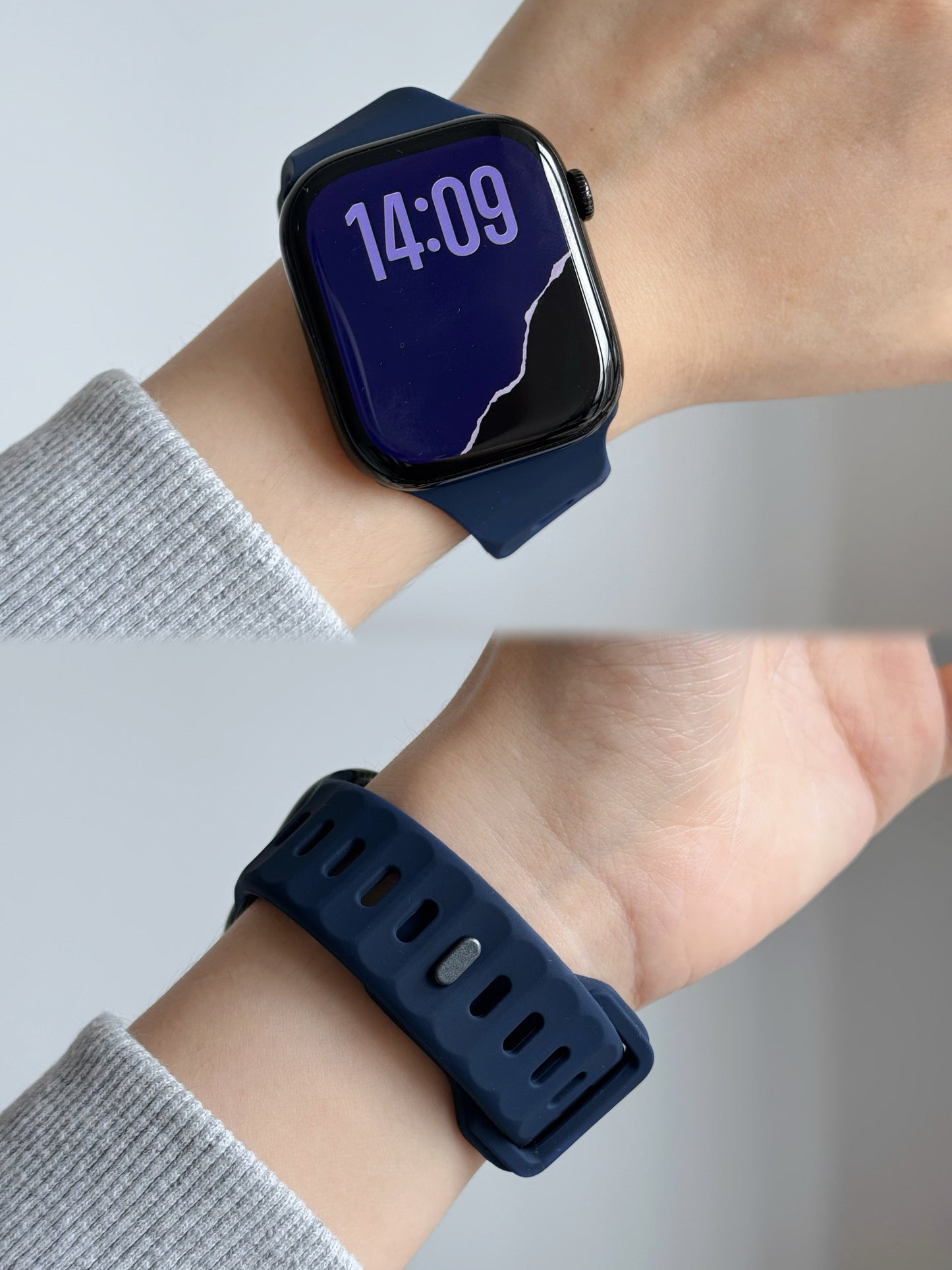 New Style Silicon Watch Band 38/40/41/42 mm (Navy Blue)