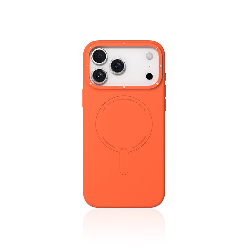 YOUNGKIT Morandi Silicon Case for iPhone 17 Pro Max  (ORANGE)