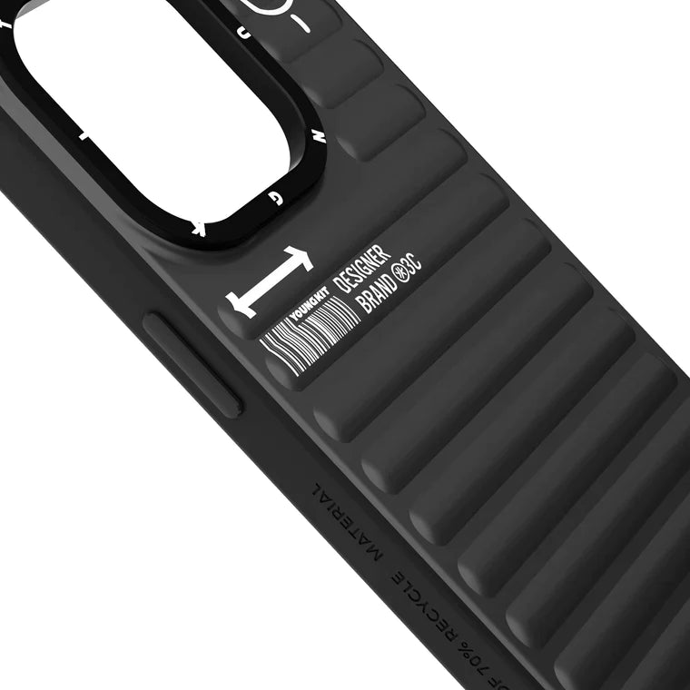 YOUNGKIT Luggage Series True Colour Case for iPhone 15 Pro Max (BLACK)