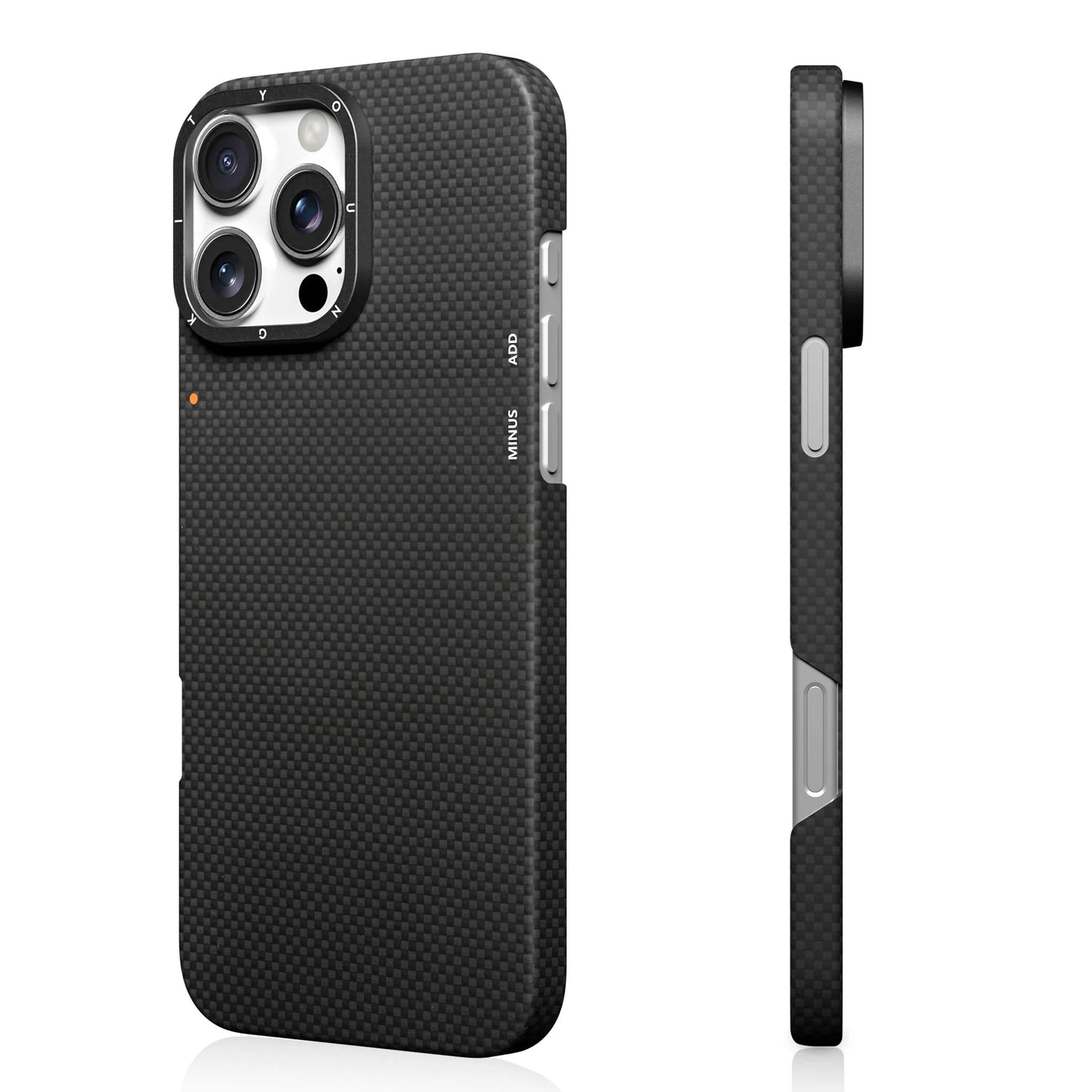 YOUNGKIT Kevlar 1500D Carbon Fibre Extreme Wing Case for iPhone 16 Pro Max) (Black)