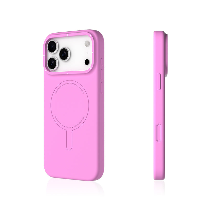 YOUNGKIT Morandi Silicon Case for iPhone 17 Pro (PINK)