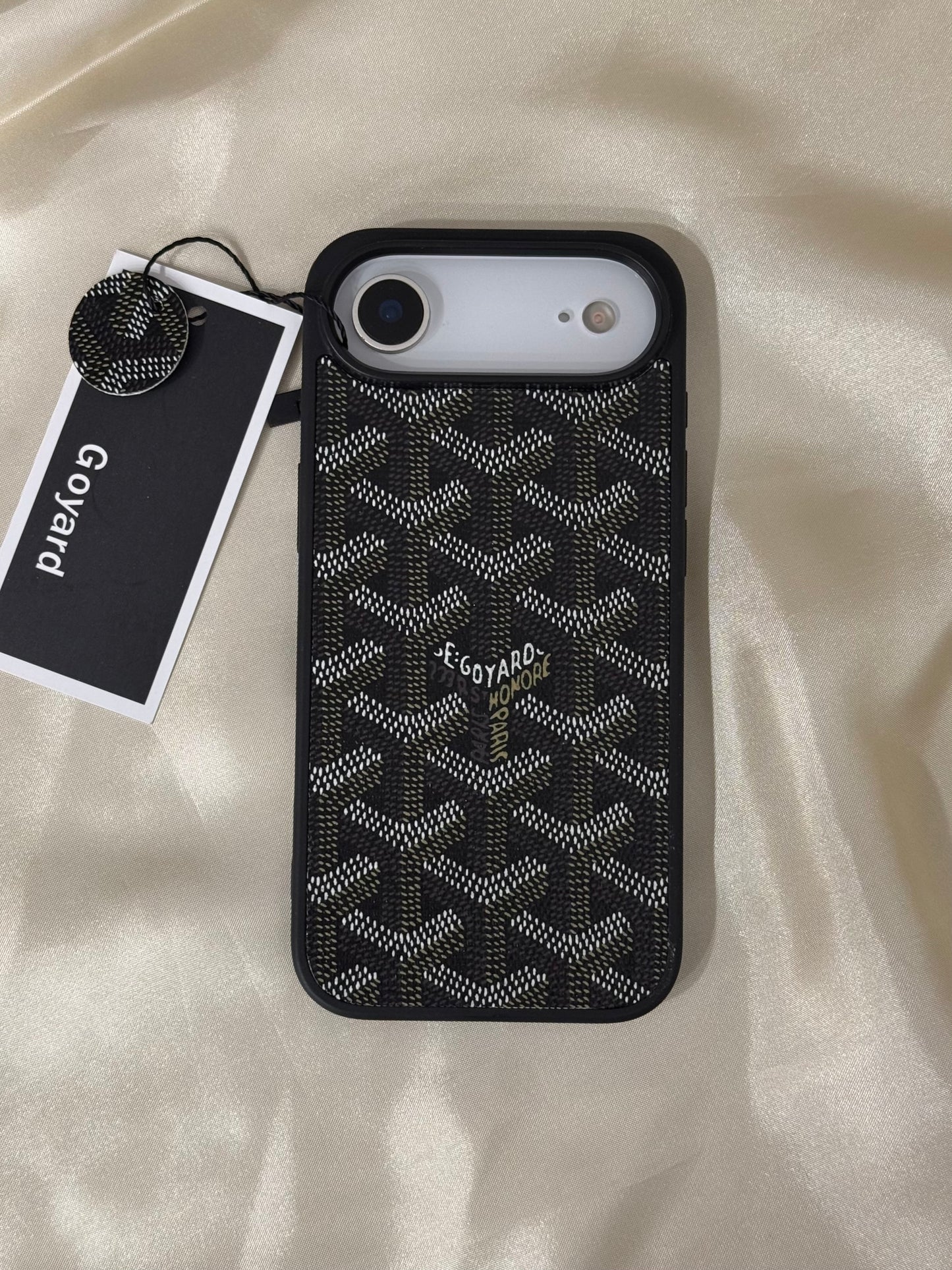 Branded PU Leather Case for iPhone 17 Air (Black)