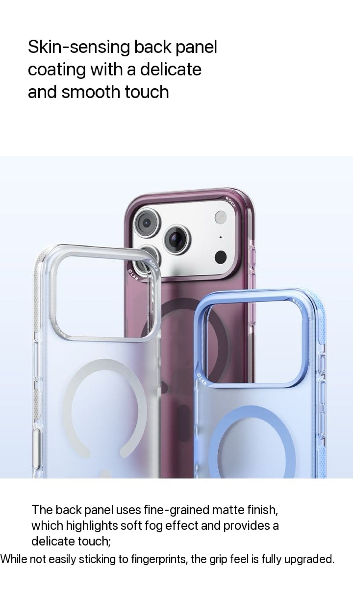 Rock Crystal Classic Series Case For iPhone 17 Pro /18 Pro (Grey) (Code:4982)