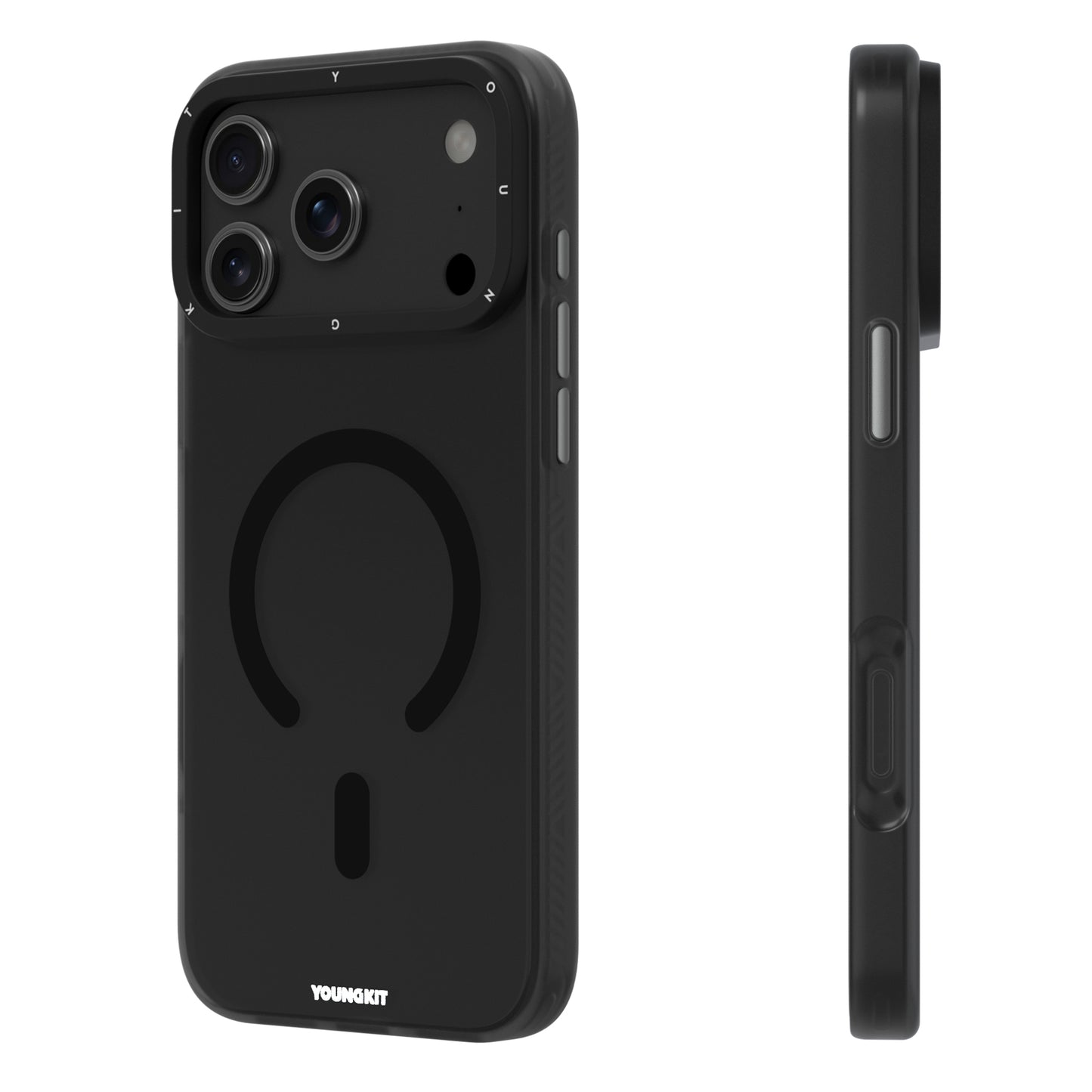 YOUNGKIT Hidden Sand Series Magsafe Case for iPhone 17 Pro Max (Black)
