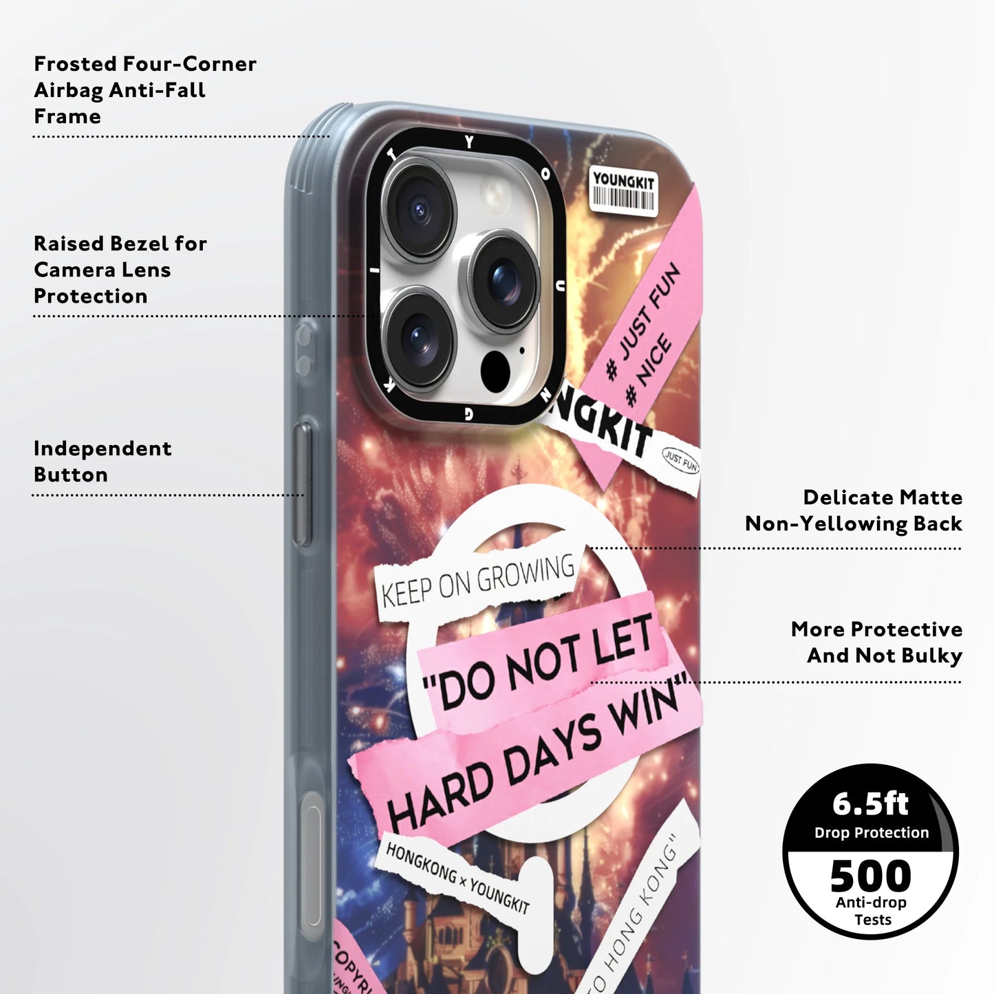 YOUNGKIT City Series Where Urban Vibes Stick City Lights Case for iPhone 16 Pro Max