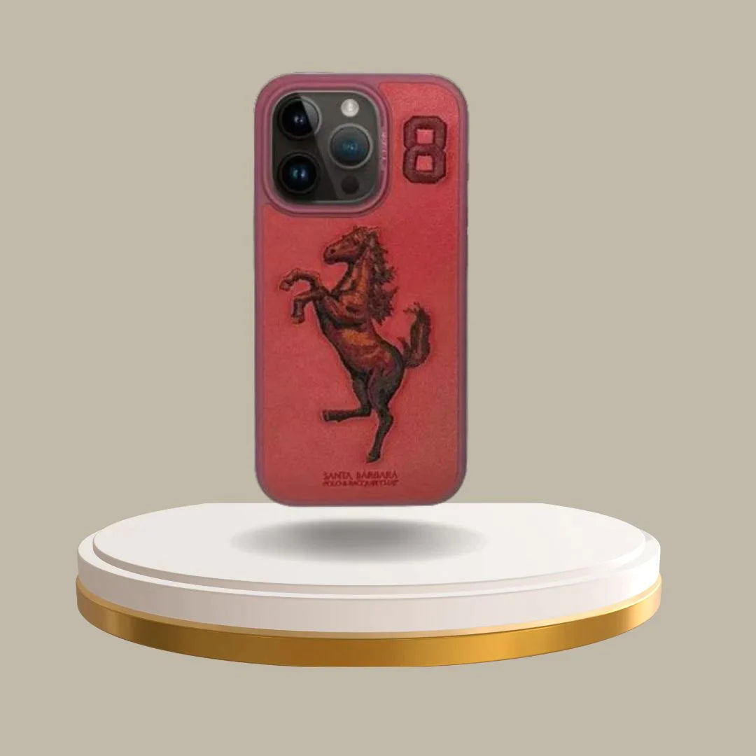 Santa Barbara Polo Borris Series Cover for iPhone 15 Pro Max (Red)