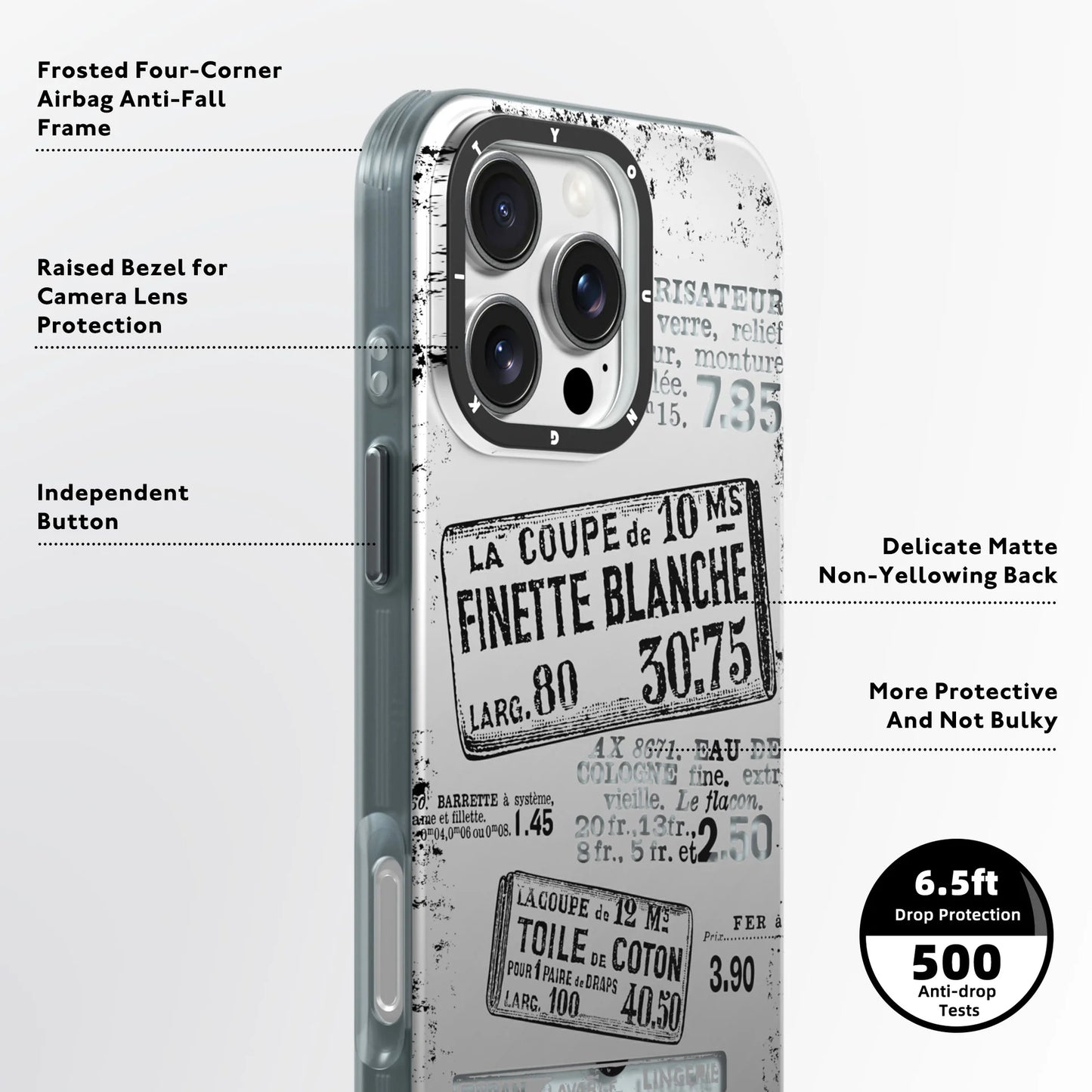 Youngkit Art Series Vintage Press Designer Matte Finish Case for iPhone 16 Pro Max