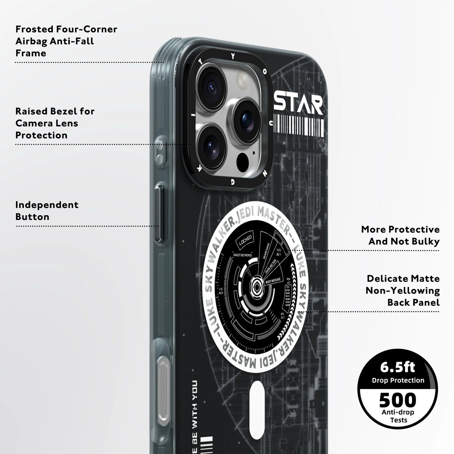 YOUNGKIT Star Wars Edition Space Design Case for iPhone 16 Pro Max