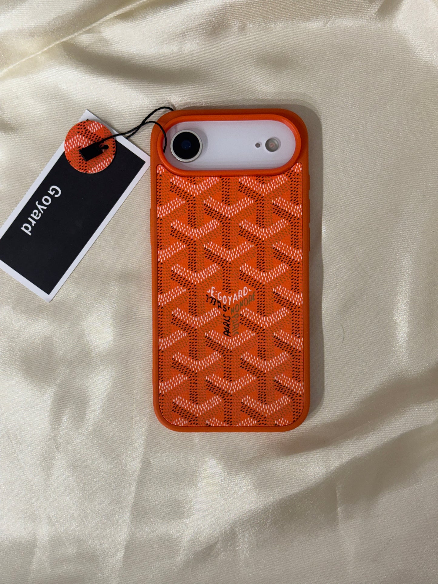Branded PU Leather Case for iPhone 17 Air (Orange)