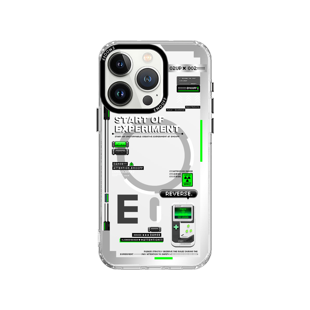 EMO OFF Start of Experiment Designer Case For iPhone 15 Pro Max