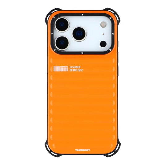 YOUNGKIT Suitcase Textured Luggage Series Magsafe Case for iPhone 17 Pro (Orange)