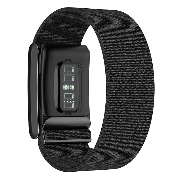 WHOOP Watch Strap for 4.0 Bracelet Elastic Band Sports Nylon Patterned Whoop Strap (BLACK)