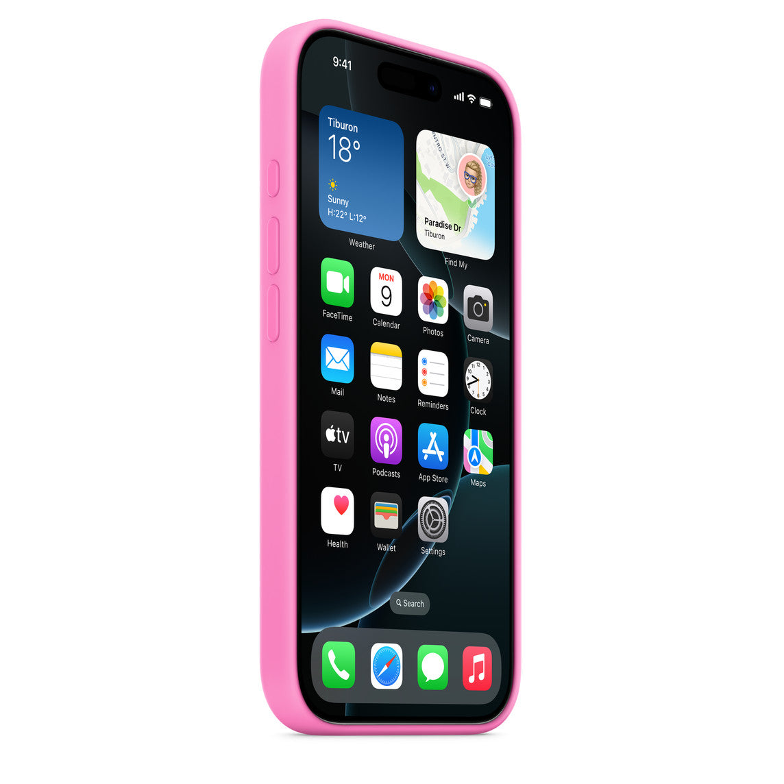 Logo Silicon Case for iPhone 16 Plus (Peony)