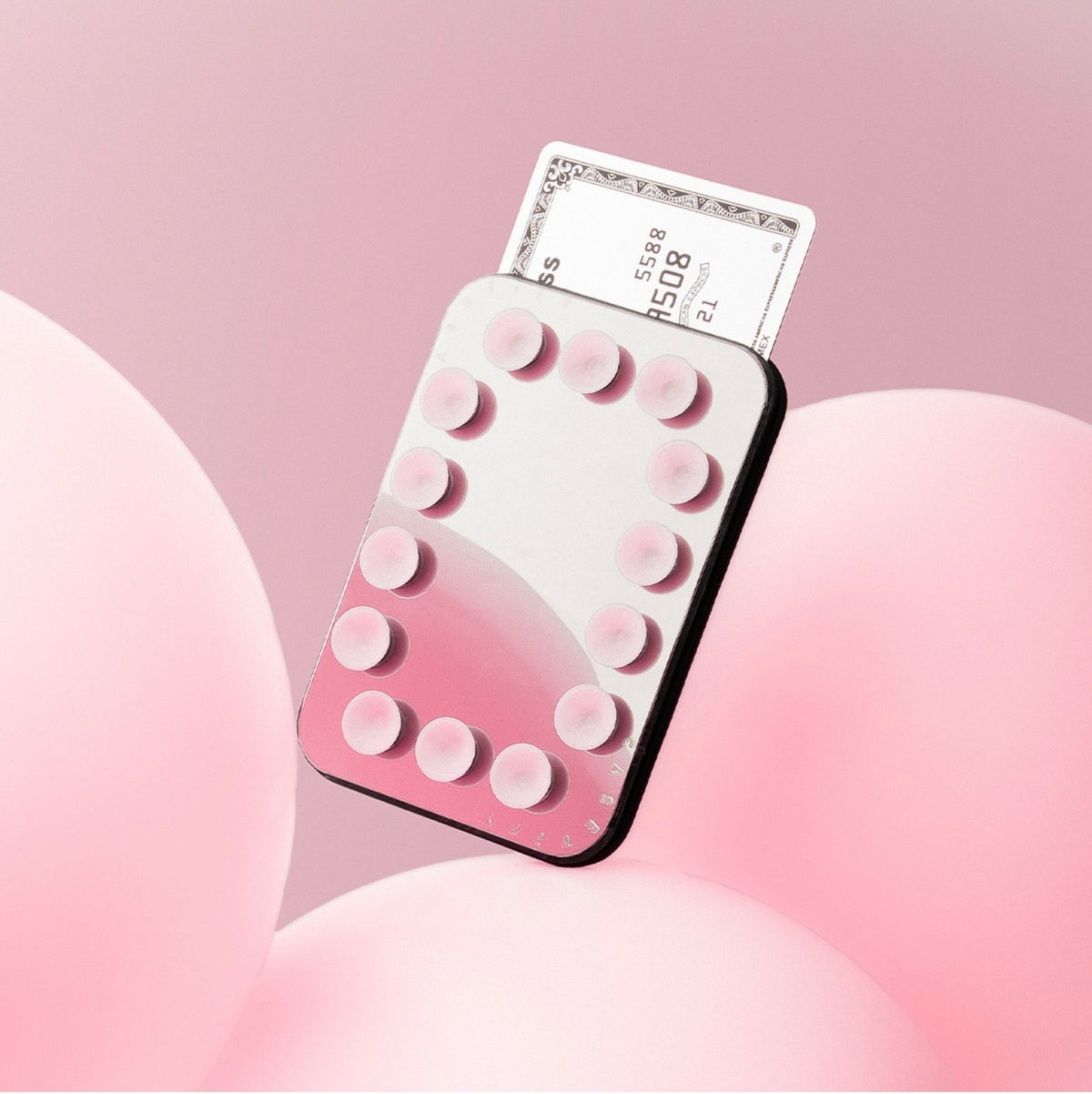 Snappy Snap And Stick Card Holder Stand (Mirror Pink) (Code:5094)