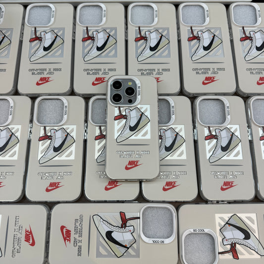 Nike Jordan Designer Silicon Case for iPhone 14 Pro Max  (Creme)