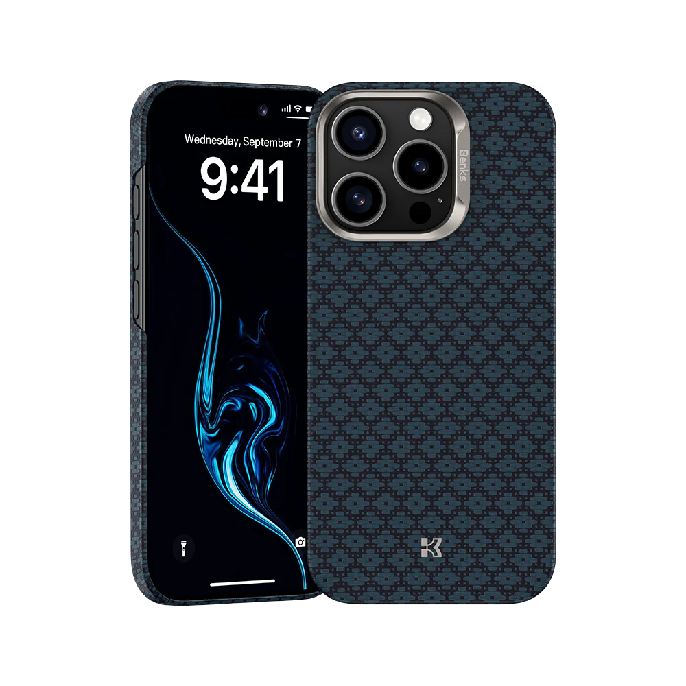 BENKS ArmorGrid ArmorAir Case Built with Kevlar® for iPhone 16 Pro Max (BLUE)