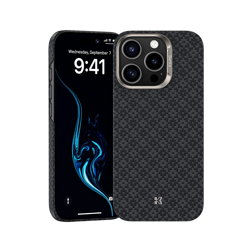 BENKS ArmorGrid ArmorAir Case Built with Kevlar® for iPhone 16 Pro Max (BLACK)
