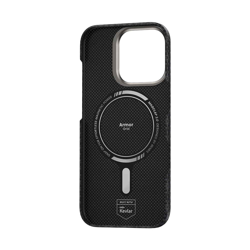 BENKS ArmorGrid ArmorAir Case Built with Kevlar® for iPhone 16 Pro Max (BLACK)