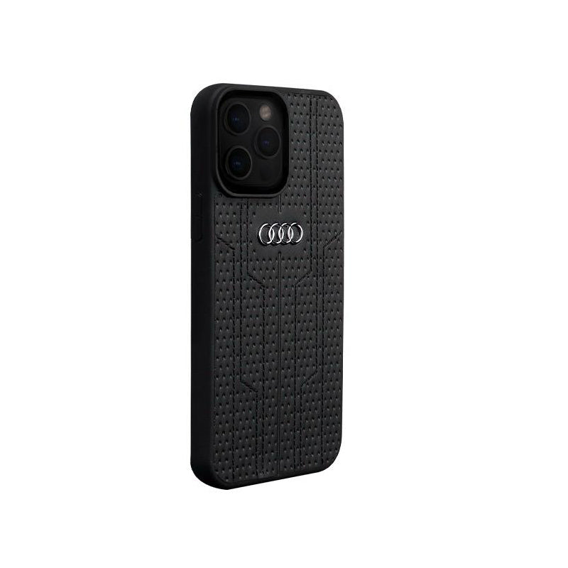 Thumbnail 1 Premium PU Leather Car Logo Dotted Design Case for iPhone 14 Pro Max