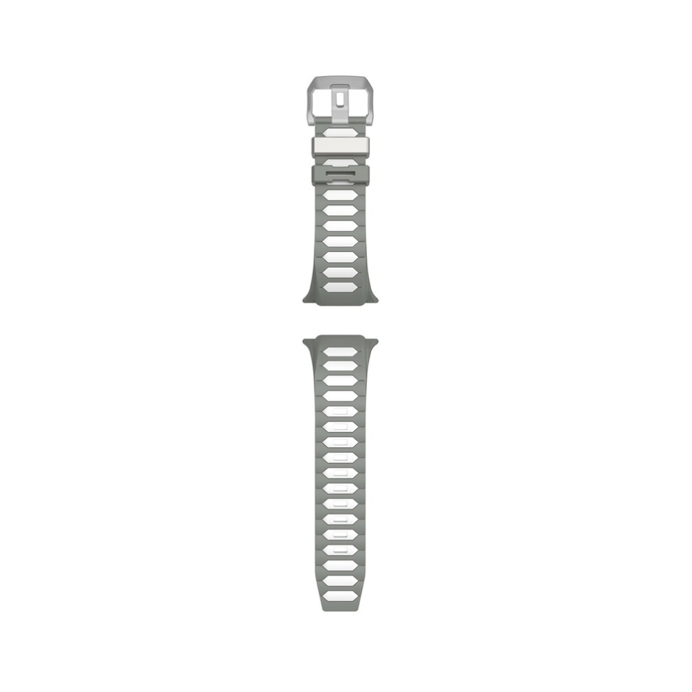 Dual Colour Soft Silicon Band For Apple Watch 44/45/46/49 mm (white/Grey)