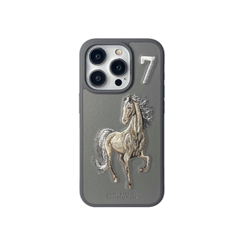 Santa Barbara Polo Borris Series Cover for iPhone 15 Pro Max (Natural Titanium)