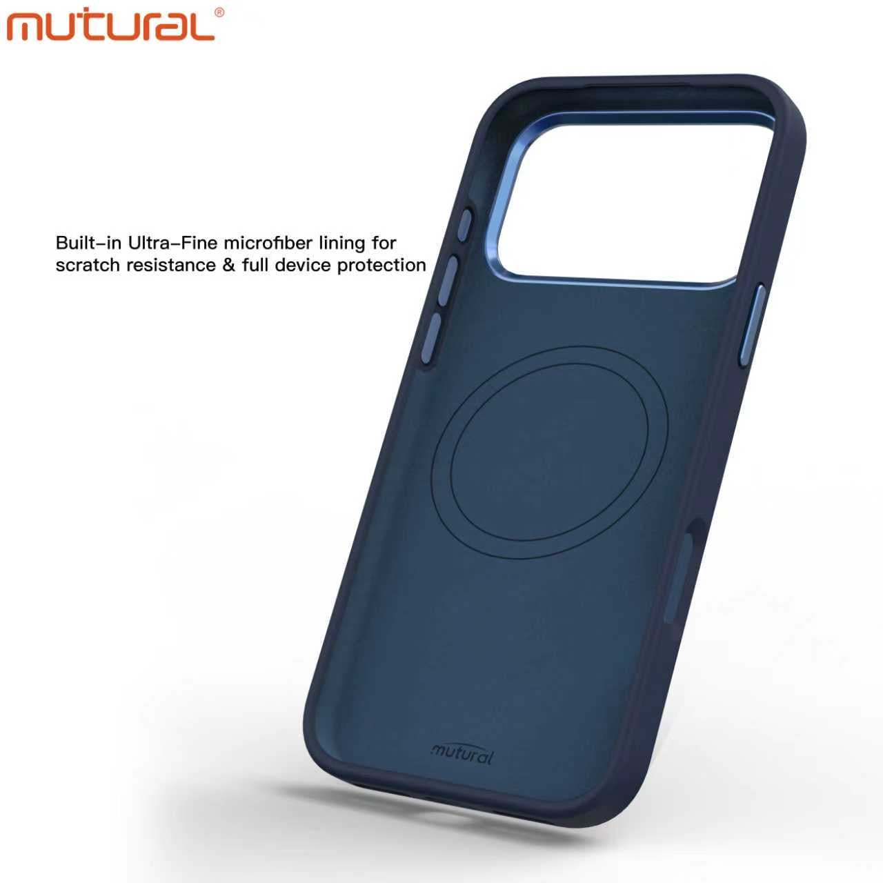 3D Silicon Designer iPhone Case for iPhone 17 Pro (Navy Blue)