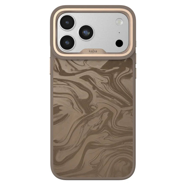 KAJSA Glamorous Collection - Fluid Art Pattern Back Case for iPhone 17 Pro Max (MagSafe Compatible)