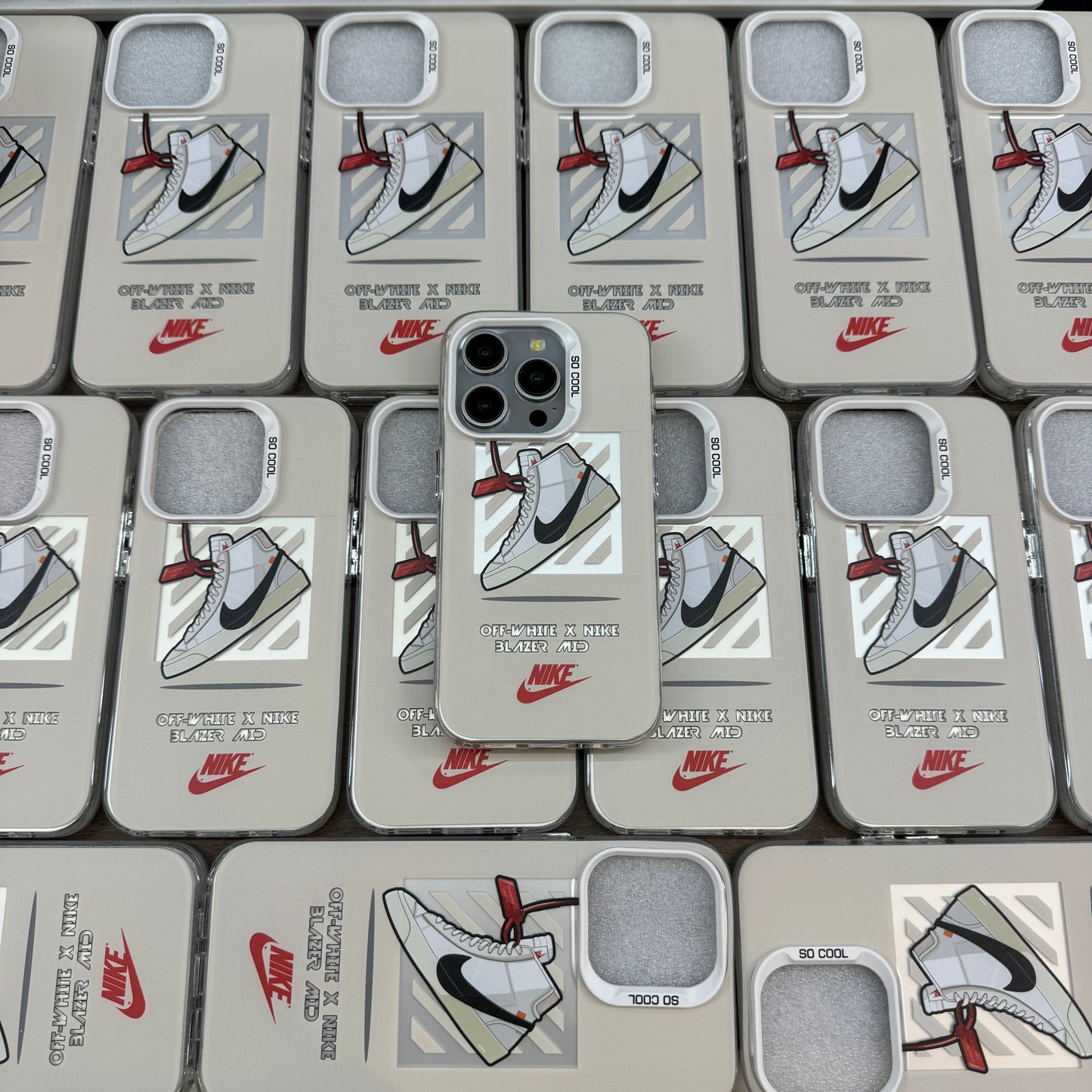 Nike Jordan Designer Silicon Case for iPhone 15 (Creme)