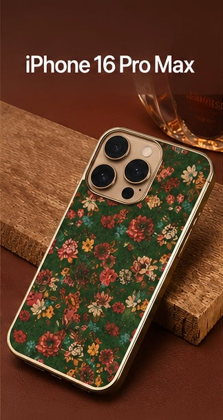 Floral Designer MagSafe Case for IPhone 16 Pro Max(Green)