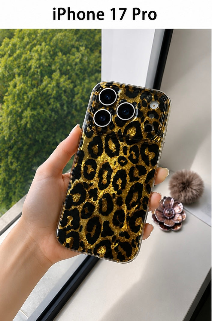 Leopard Pattern Case For iPhone 17Pro(Golden)