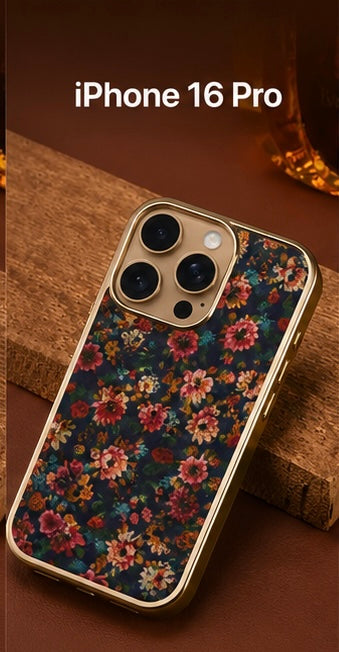 Floral Designer MagSafe Case for IPhone 16 Pro(Blue)