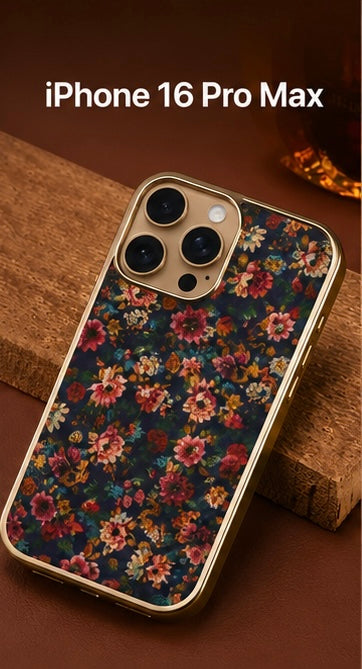 Floral Designer MagSafe Case for IPhone 16 Pro Max(Blue)