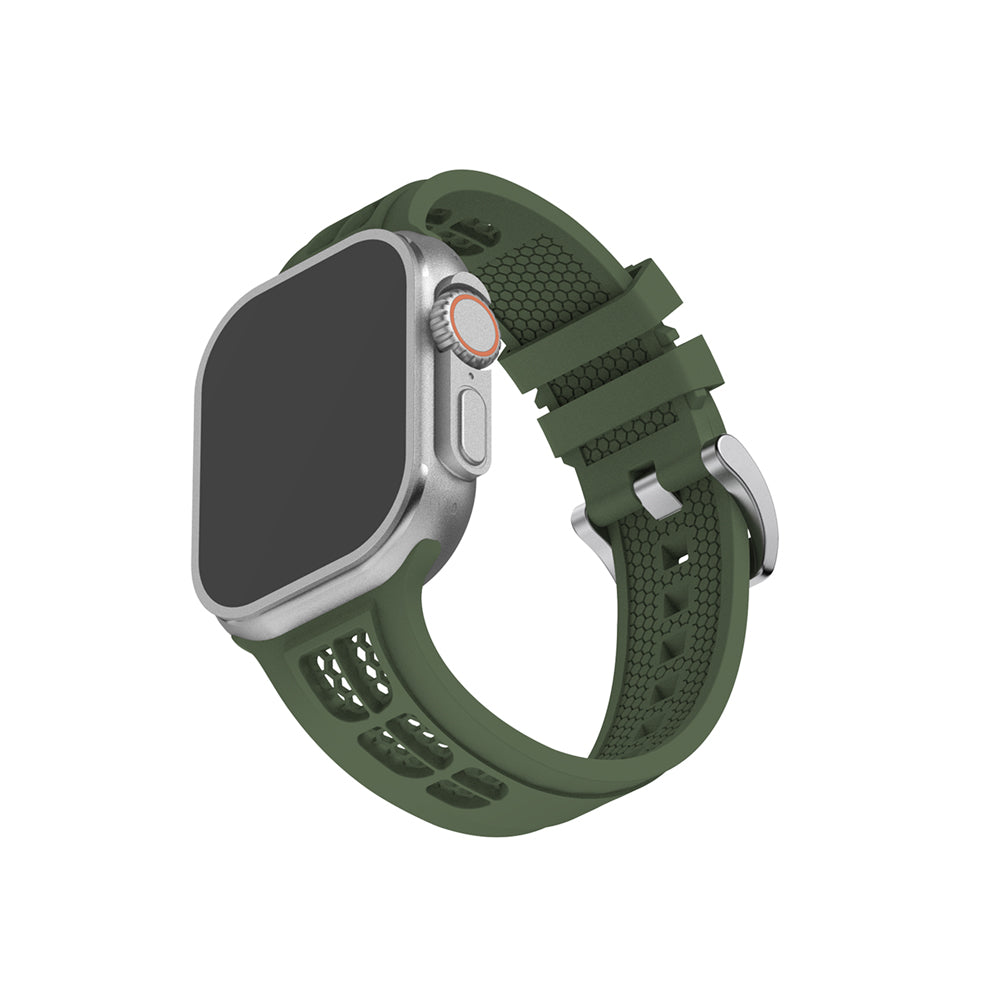 New Style Net Silicon Watch Band for 42/44/45 & 49 mm (Olive)