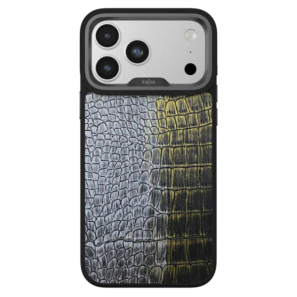 KAJSA Glamorous Collection - Dual Snake Pattern Back Case for iPhone 17 Pro (MagSafe Compatible)