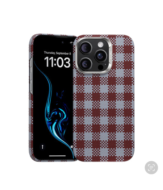 BENKS ArmorVichy Case Aramid Carbon Fibre Built with Kevlar® for iPhone 16 Pro (RED)