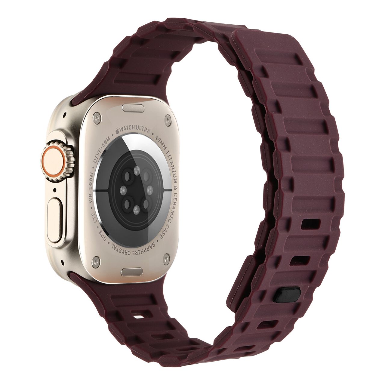 Magnetic Silicon Watch Band for iWatch 42/44/45 & 49 mm (Deep Purple)