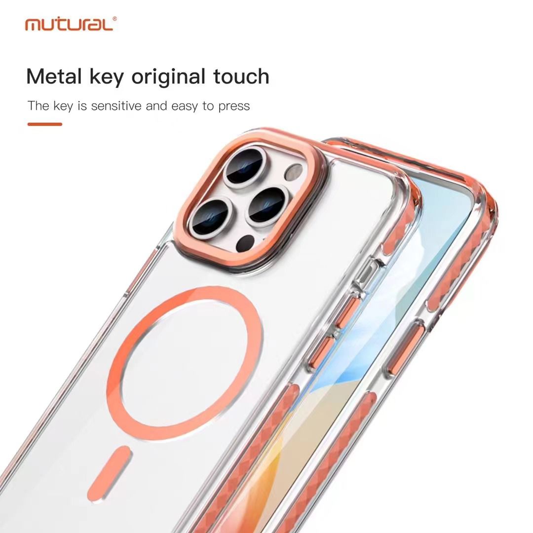 Ultra Hybrid Armour Case with Full Drop Protection Magsafe Compatible Case for iPhone 15 Pro Max (Orange)