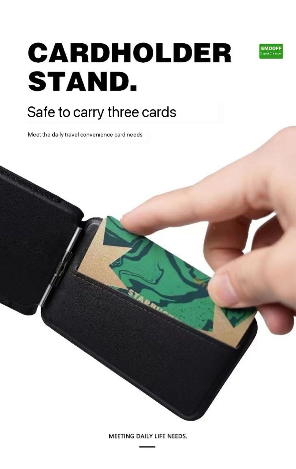 EMO OFF Wanimal Panda Design Leather Magsafe Wallet