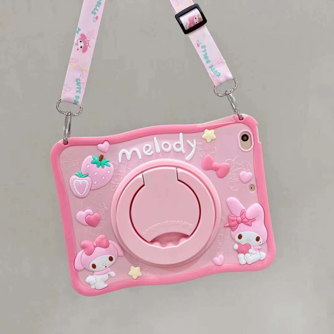 Cartoon Silicone Child Protective Cover for iPad 10.9 (Air 4, Air 5) with Adjustable Stand Cover, Cute Cartoon Design Shockproof Silicone Case