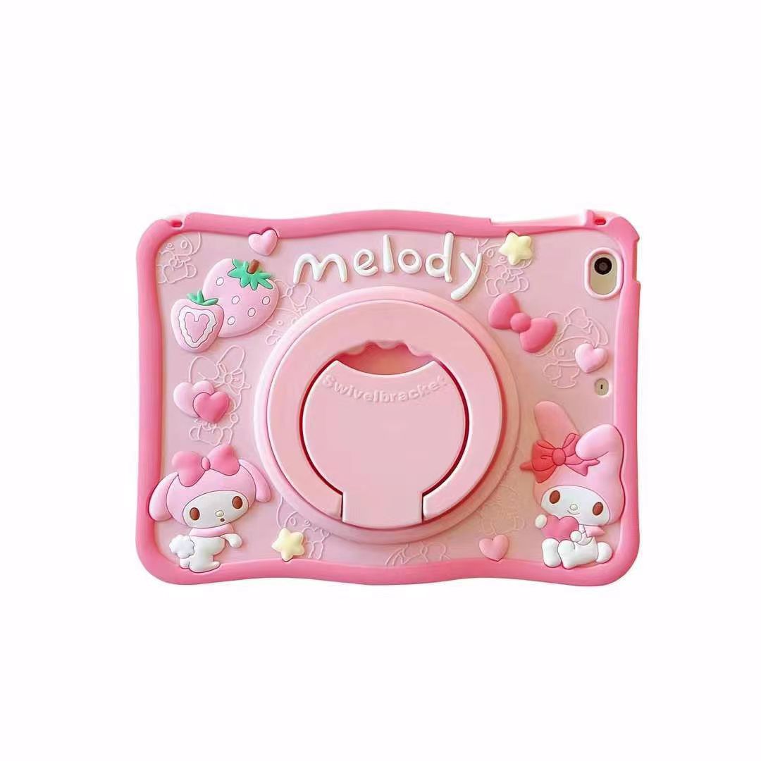 Cartoon Silicone Child Protective Cover for iPad 10.9 (Air 4, Air 5) with Adjustable Stand Cover, Cute Cartoon Design Shockproof Silicone Case