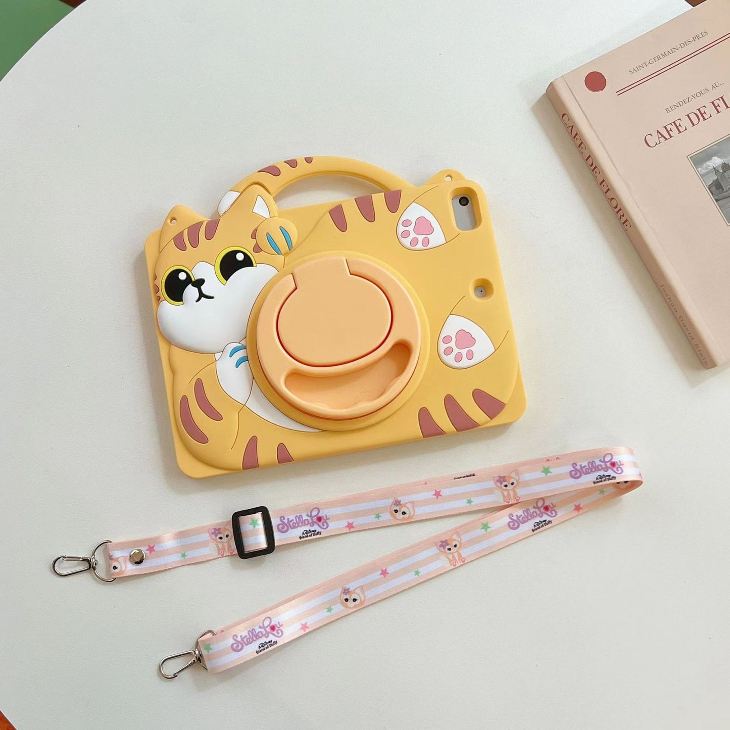 Cartoon Silicone Child Protective Cover for iPad 9.7 with Adjustable Stand Cover, Cute Cartoon Design Shockproof Silicone Case