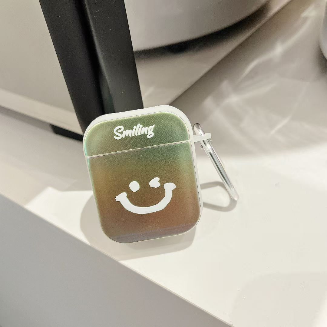 Smiling Silver Chrome Designer Silicon Case for Airpods 1&2