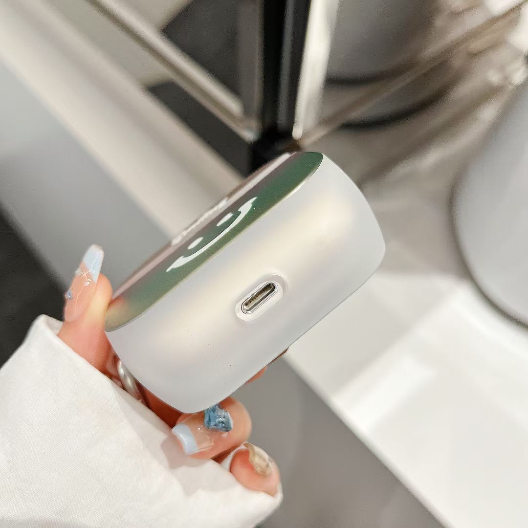 Smiling  Silver Chrome Designer Silicon Case for Airpods Pro/Pro 2