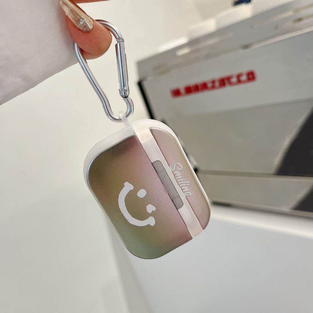 Smiling  Silver Chrome Designer Silicon Case for Airpods Pro/Pro 2