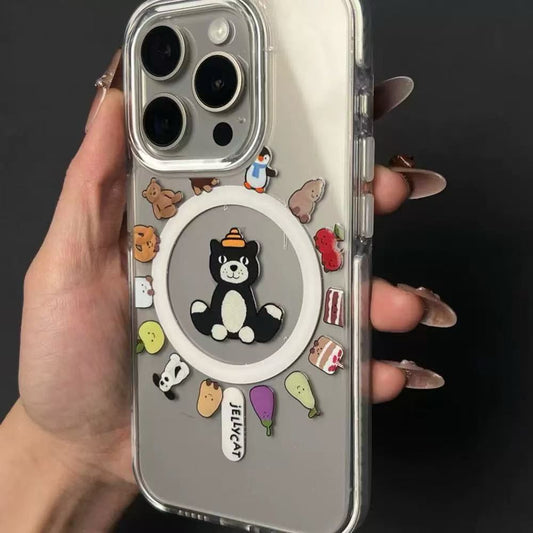 Transparent Cartoon Designer Silicon Case for iPhone 15 Pro