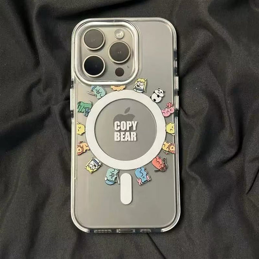 Transparent Cartoon Designer Silicon Case for iPhone 15 Pro